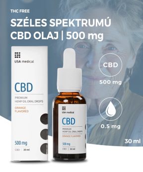 USA medical Széles Spektrumú CBD olaj | 500 mg | 30 ml