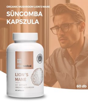   USA medical Lion’s Mane | Süngomba kapszula acerola kivonattal | 60 db